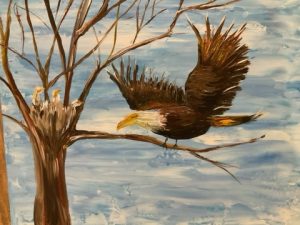 Mom and Eagle Babies