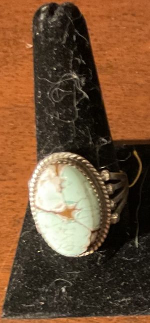 Dry Creek Turquoise Ring – Signed T. Chee