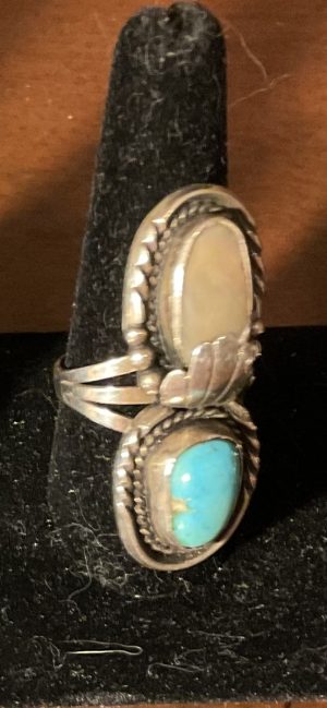 Mother of Pearl & Turquoise Ring – Artisan Combination